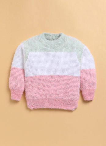 Toonyport Cute Pastel Striped Woolen Sweater