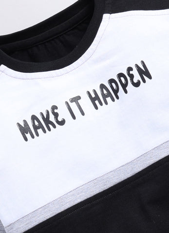 Boys' Printed Cotton T-Shirts with Jogger Set