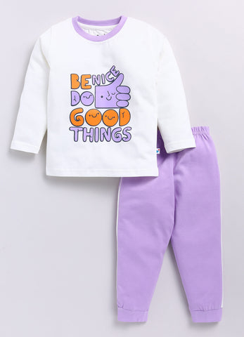 Boys' Printed Cotton T-Shirts with Jogger Set