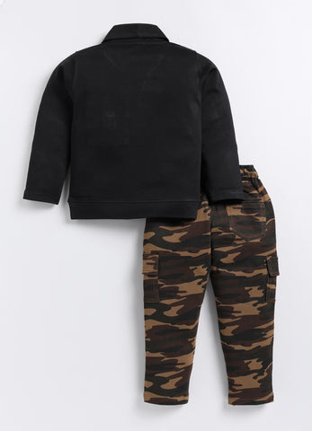 Toonyport Boys' T-Shirt with Camouflage Jogger - Clothing Set