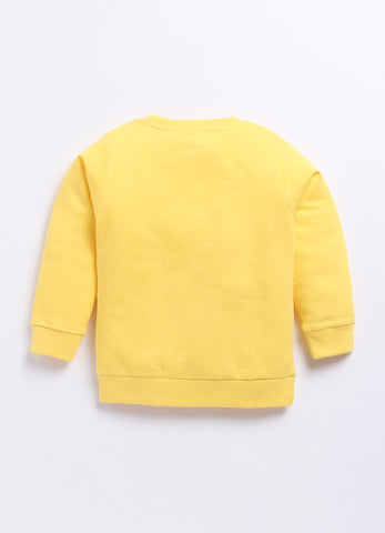 Kids' Cozy Cotton Teddy Patched Sweatshirt