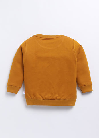 Kids' Cozy Cotton Teddy Patched Sweatshirt