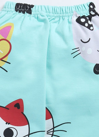 Toonyport Boys' Cute Kitty Printed Comfy Sweatshirt with Jogger Set