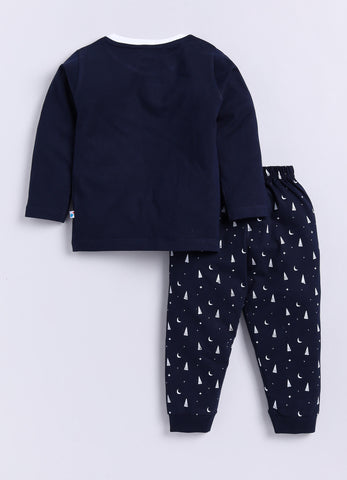 Boys' Printed Cotton T-Shirts with Jogger Set