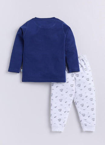 Boys' Printed Cotton T-Shirts with Jogger Set