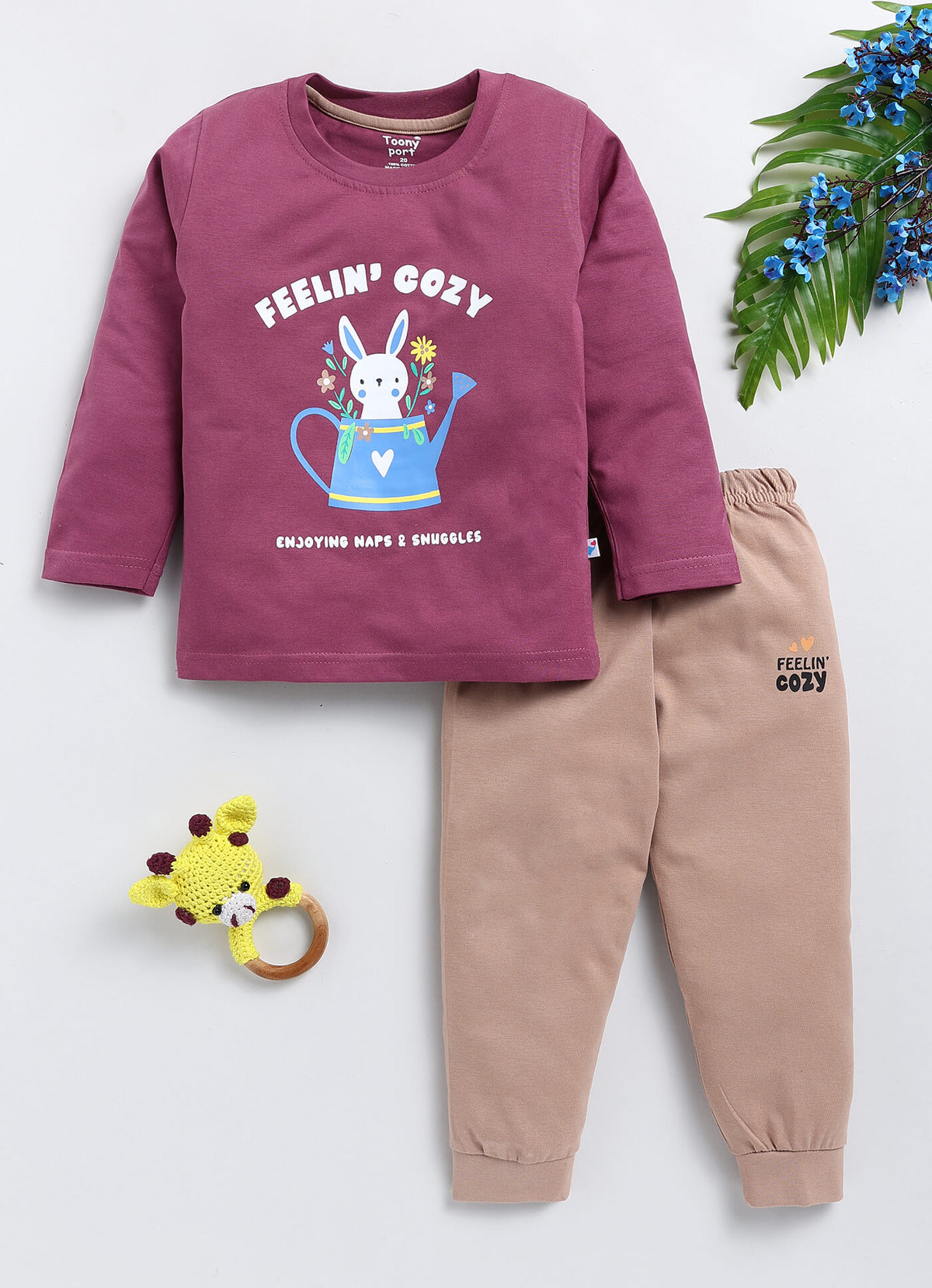 Printed Cotton T-Shirts with Jogger Set