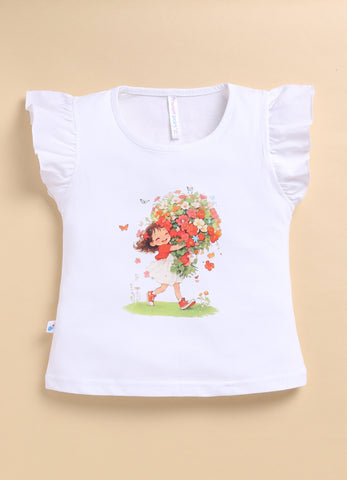 Toonyport Girls' Charming Floral Clothing Set