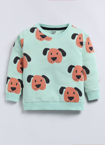 Toonyport Boys' Cute Puppy Printed Comfy Sweatshirt with Jogger Set