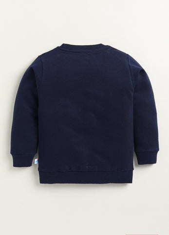 Kids' Cozy Cotton Cloud Patched Sweatshirt