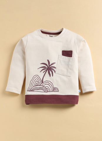 Toonyport Boys' Coastal Printed Comfy Sweatshirt with Jogger Set