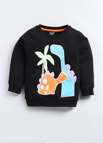 Toonyport Boys' Cute Dino Printed Comfy Sweatshirt with Jogger Set
