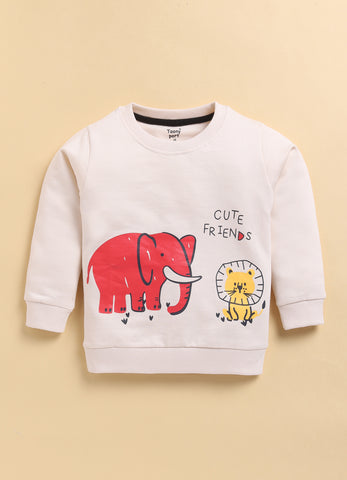 Toonyport Kids' Cotton Animal Printed Sweatshirt