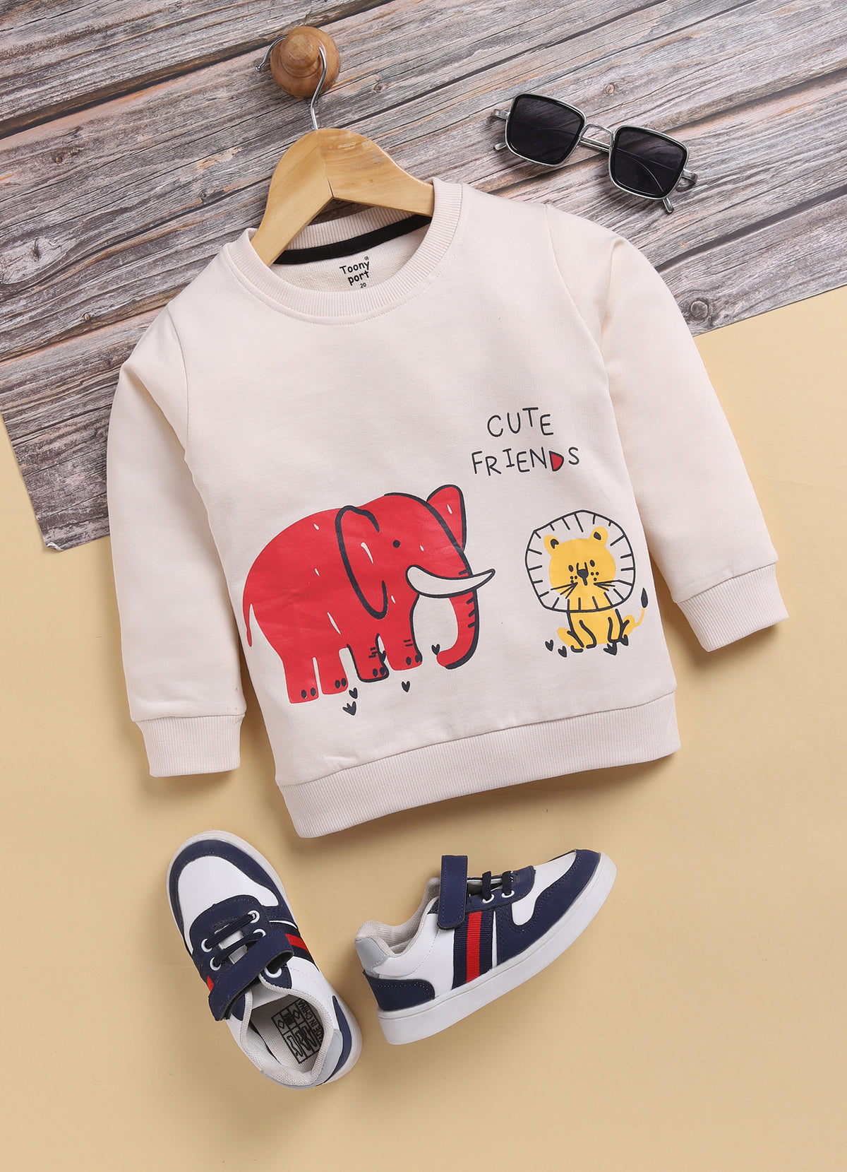 Toonyport Kids' Cotton Animal Printed Sweatshirt