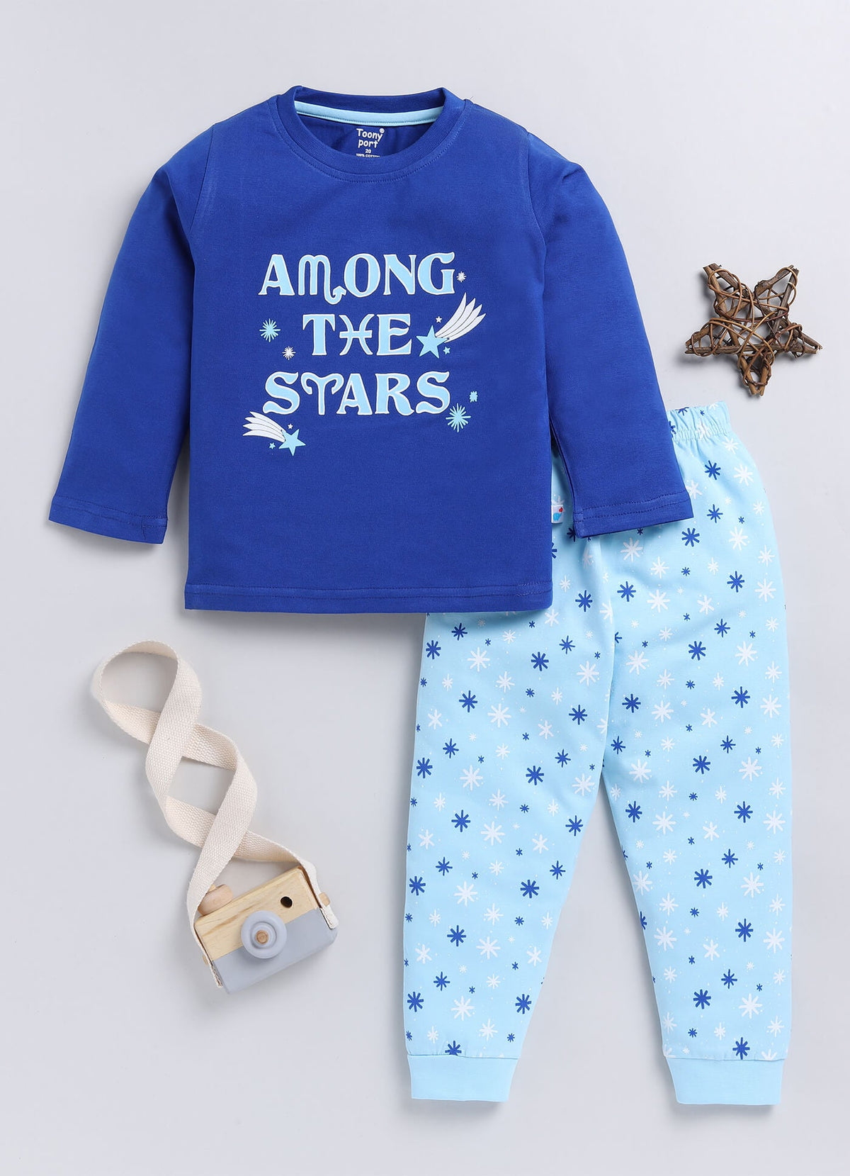 Boys' Printed Cotton T-Shirts with Jogger Set