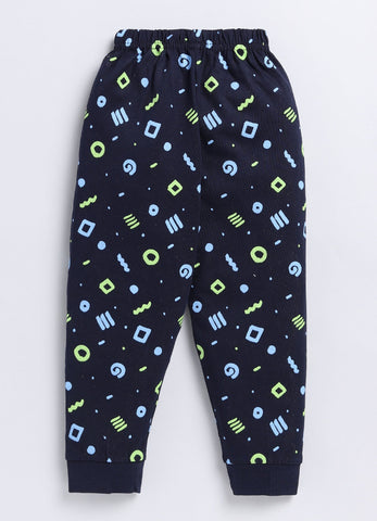 Boys' Printed Cotton T-Shirts with Jogger Set