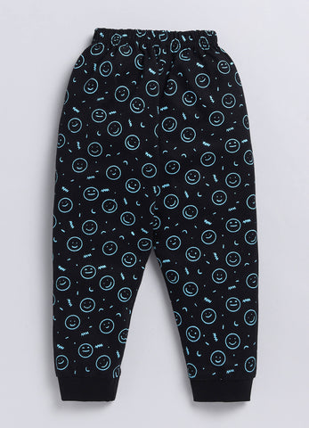 Boys' Printed Cotton T-Shirts with Jogger Set