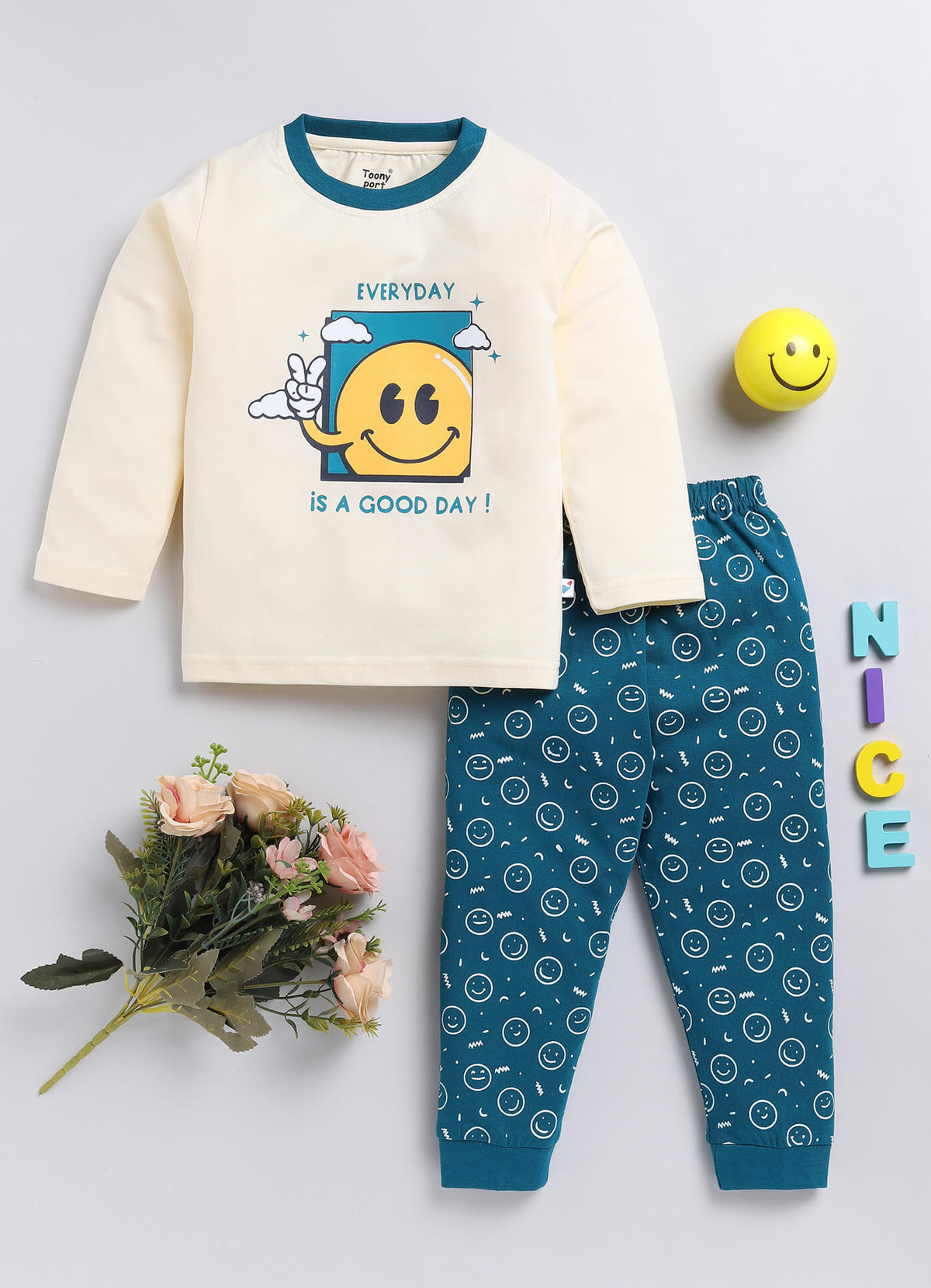 Boys' Printed Cotton T-Shirts with Jogger Set