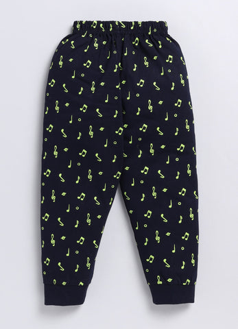 Boys' Printed Cotton T-Shirts with Jogger Set