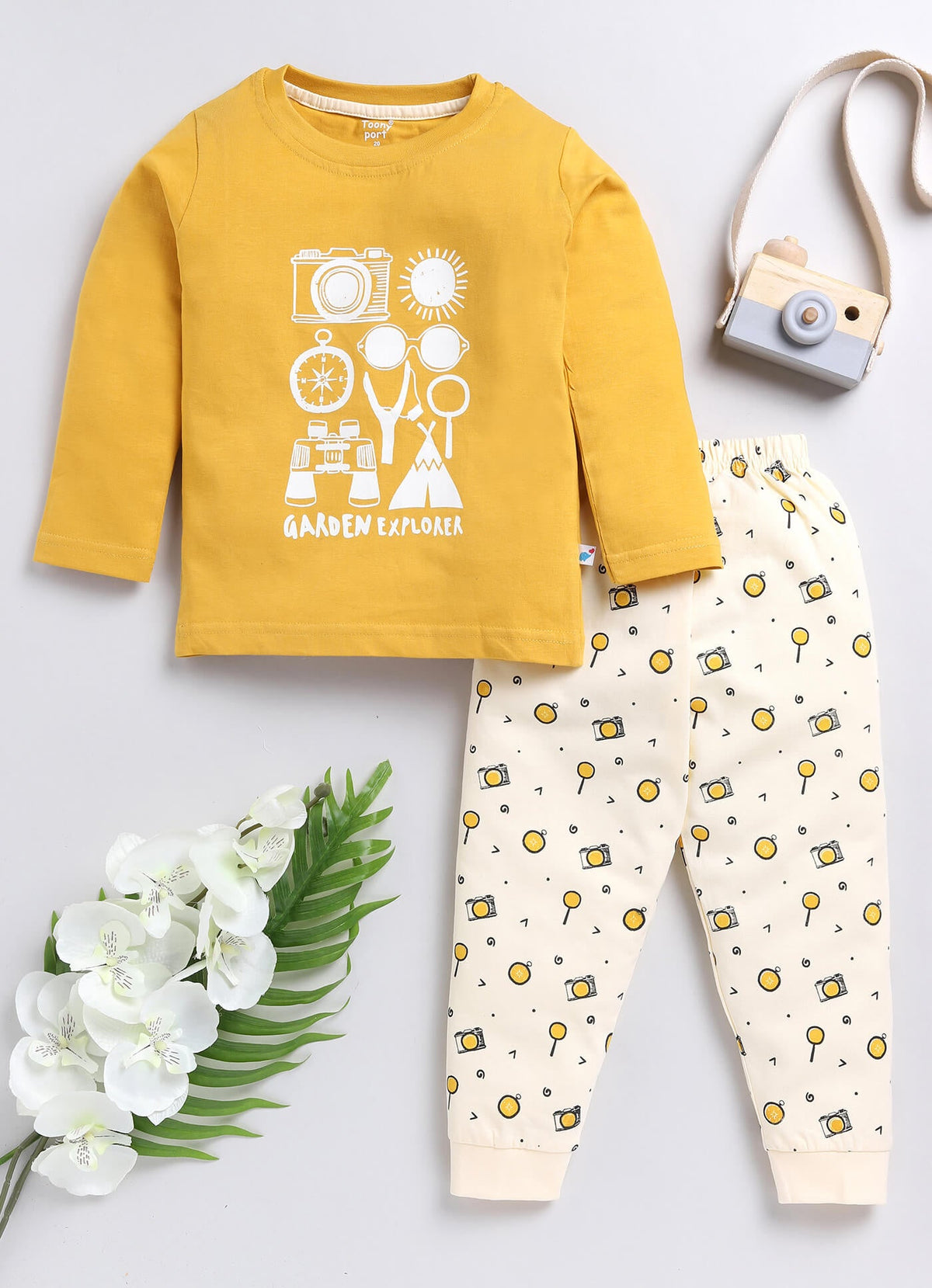 Boys' Printed Cotton T-Shirts with Jogger Set